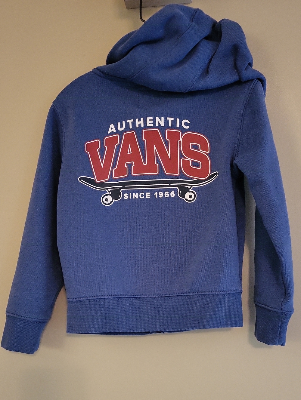 Vans blue zip up hoodie with front and back logo - Picture 2 of 5